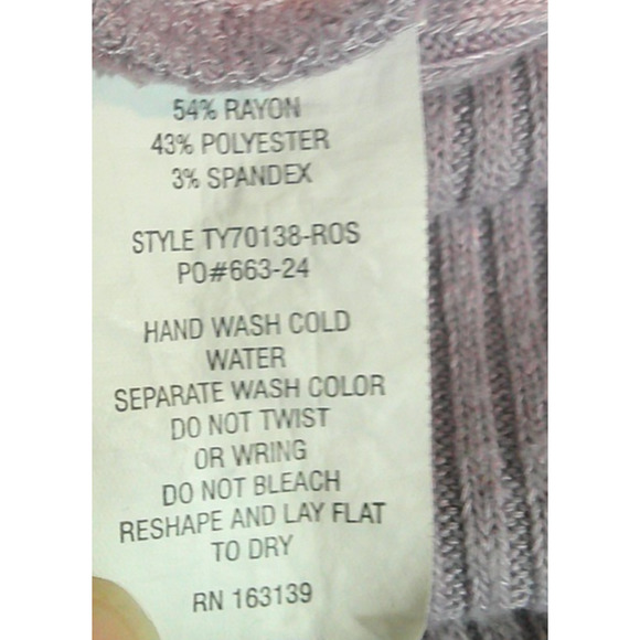 Frankee & Skylar Short Sleeve Juniors Medium Violet Ribbed Shirt - Picture 4 of 4